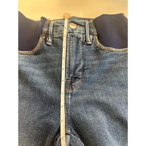 NWOT Good American Womens Blue Good Legs Cropped Maternity Skinny Jeans Sz 00/24 - Picture 11 of 15